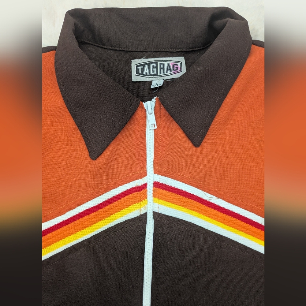 90s Tag Rag Striped Retro Zip Front Shacket - Picture 3 of 11